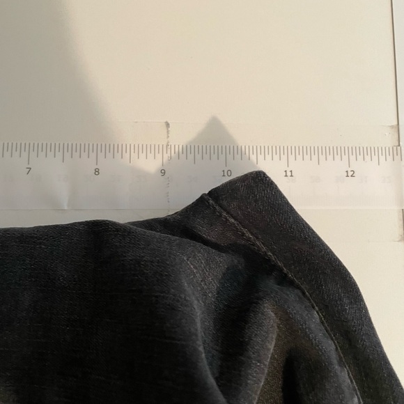 Madewell Cali Demi-Boot Jeans  Asymmetrical Hem Edition Black Button Fly - Picture 8 of 11